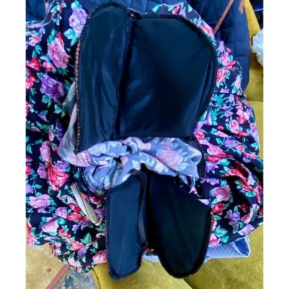 Vintage Karin Stevens Sz 10 Floral Modest Belted Midi Dress Cottagecore Prairie - Picture 13 of 13